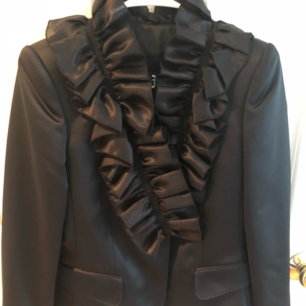 Authentic NWOT black satin D&G jacket.